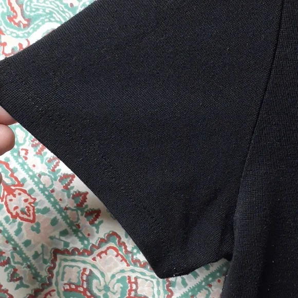 H&M Black Cotton T-Shirt, Size L - Picture 4 of 8